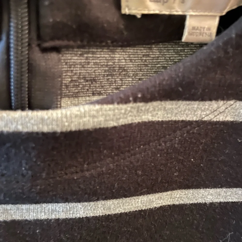 Gap Shortsleeved Black and Gray Stripe Mini Dress Size S - Picture 5 of 6